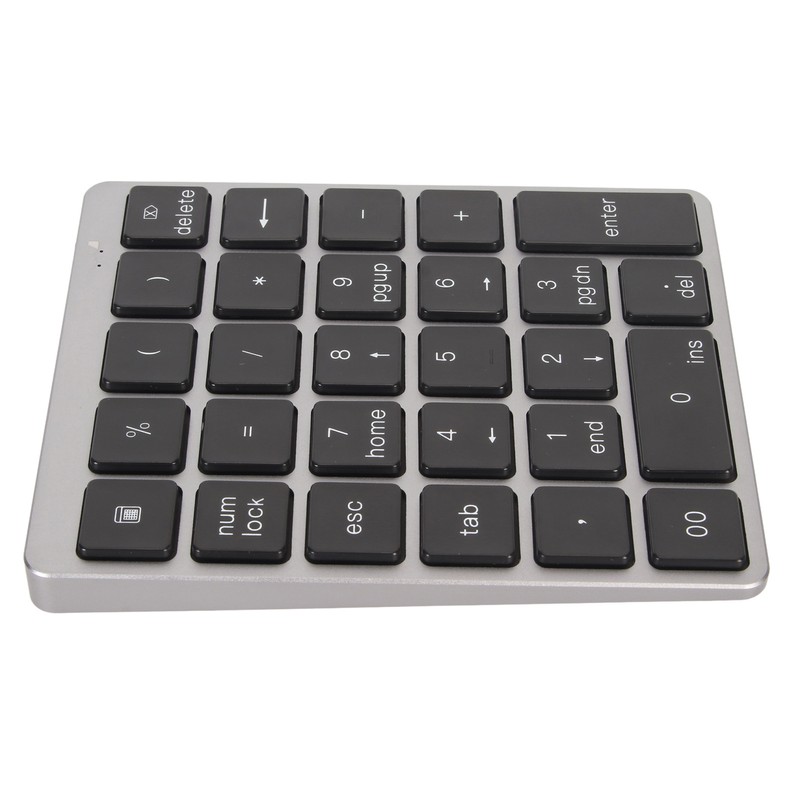 Numeric Keyboard Mini USB Rechargeable Wired 28 Keys Thin Portable