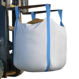 2 Pack FIBC Bulk Bag, 1.5 Ton Bag, 35"L x 35"W x 43"H, 3300lbs SWL, Open Top Flat Bottom, Heavy Duty Bulk Bag for Industry Agriculture