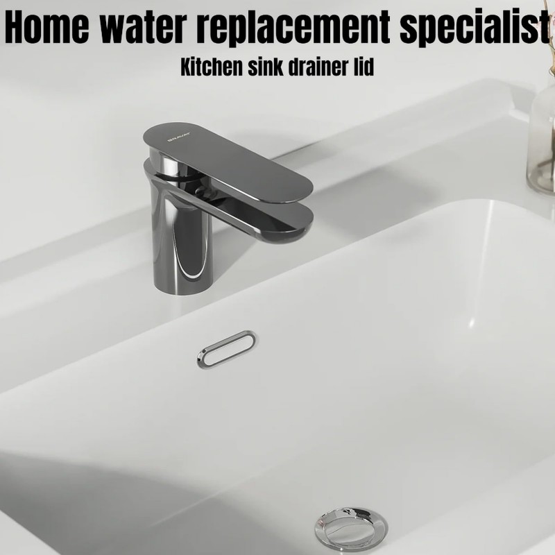 FunnAura 2PCS Bathroom Sink Plug Replacement, Push Down Kitchen Sink