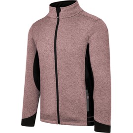 normani Children's Cardigan Fleece Jacket Transition Jacket Unisex Knitted Fleece Jacket for Boys and Girls - Warm Outdoor Jacket Long Sleeve Sweatshirt with Stand-Up Collar - Grammage 310 g/m², pink