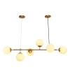 INSEUS Modern 6 Light Chandelier Light Fixture,Mid-Ce - Smoked&Gold
