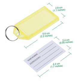 Operitacx 100St Gepäck-ID-Tags schellenring baggage tag schlüsselkette key chain schlüsselarmband Mehrzweck Schlüsselwort Schlüsselanhänger Schild Schlüsselbeschriftungen Kofferanhänger