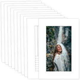 MBC MAT BOARD CENTER, 10 Pack 4x6 for 3x5 White Picture Mats Frame Mattes for Photos, Bevel Cut, Acid Free, 4-ply Thickness