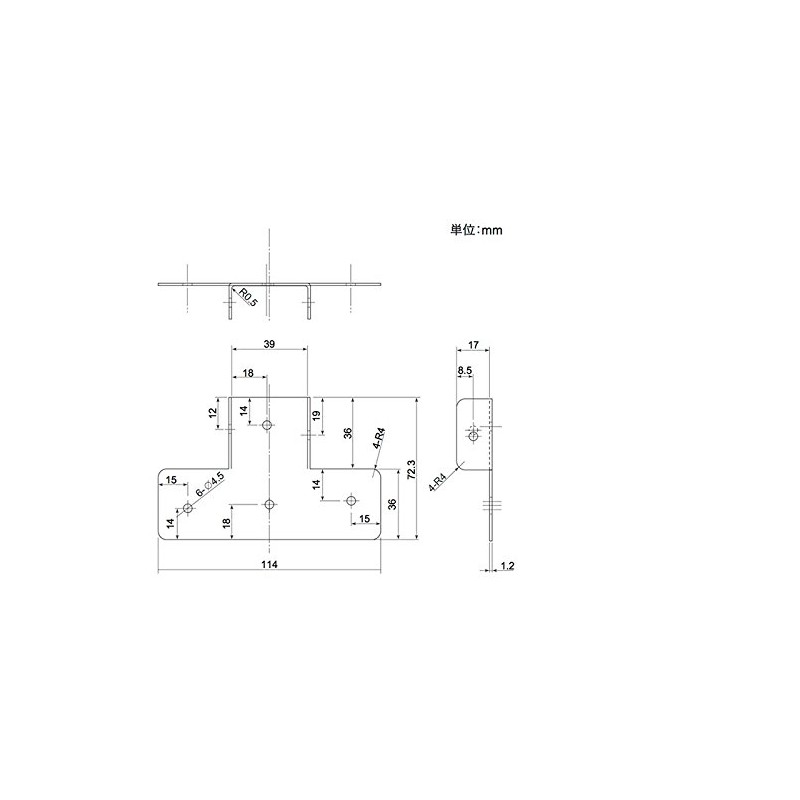 Yahataneji Easy Installation T-Bracket for 2×4 Material, 2-by Use, 11.4×3.6×1.7cm,