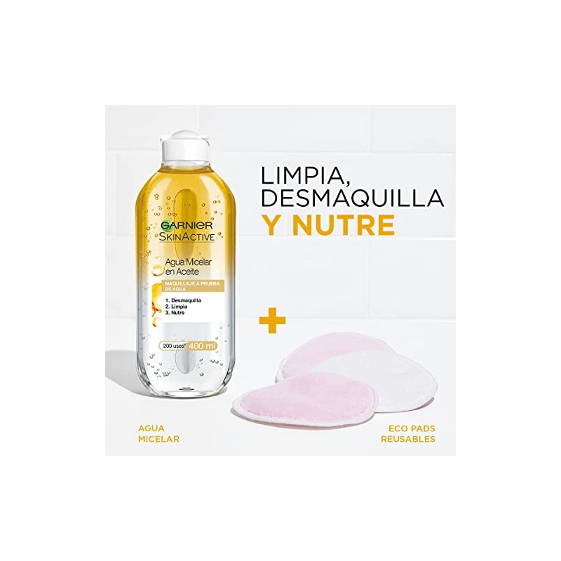 Garnier Skin Naturals Face Agua Micelar en Aceite 400ml, 2