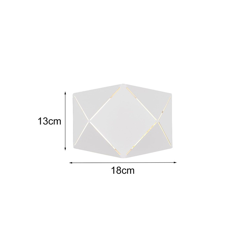Set of 2 Indoor Wall Lights Metal in White with