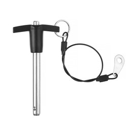 ZOWZEA - Pin de liberación rápida con mango en T de 3/8 pulgadas de diámetro, pasador de bloqueo de bola de acero inoxidable con cordón de botón, longitud utilizable 2.3 pulgadas (9.5 x 60 mm)