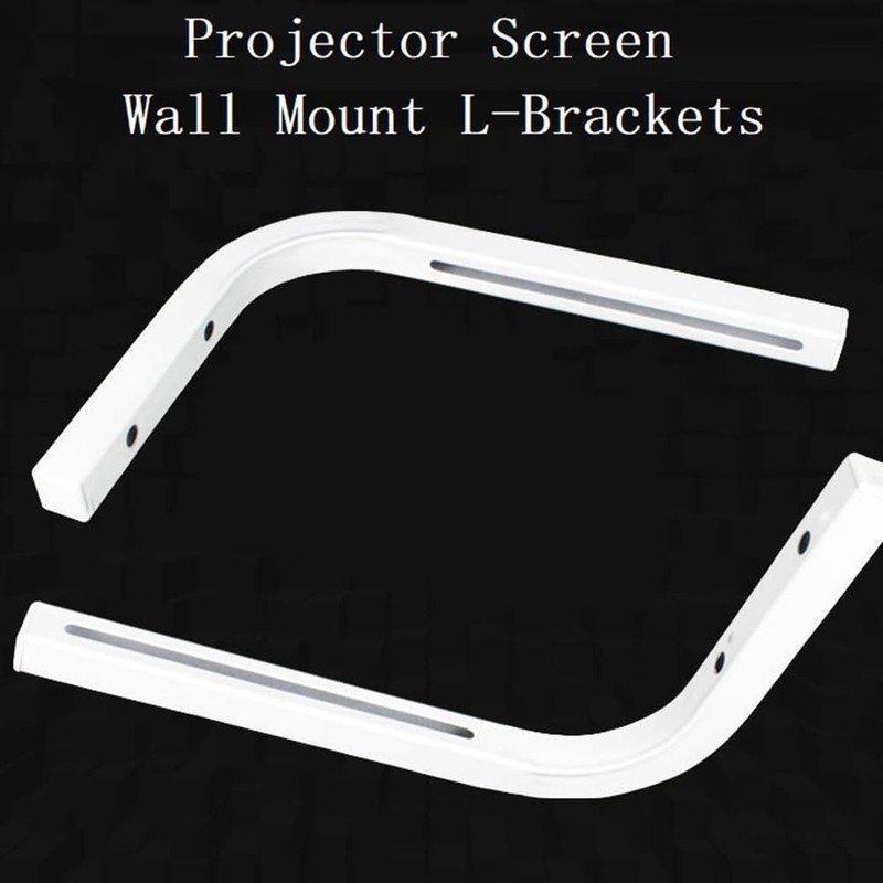 Aswalling 90 Degrees Projector Screen Wall Mount L-Brackets Projection Bracket