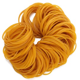 MINGZE 500pcs Yellow Natural Rubber Rubber Bands 6cm Long 1.4mm Thick for Household Office School
