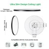 TALOYA 18 Inch Black Flush Mount Led Ceiling Light Fixture