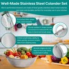 HaWare Stainless Steel Colander Set of 3, Micro-Perforated Metal Colander