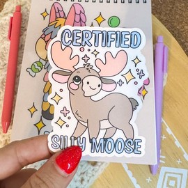 5 Adult Coloring Book Bundle - 8x10in- Adult Coloring Books - With 5- 2.5in Matching Stickers