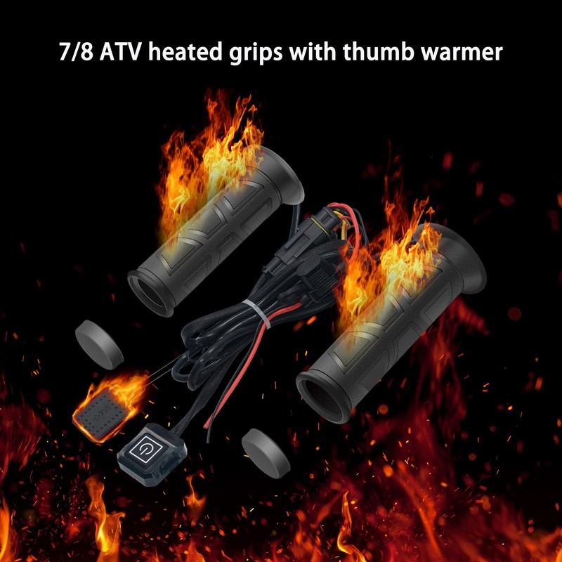 Lock on ATV Grips, ATV Heated Grips and Thumb Warmer,
