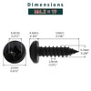 #14 x 3/4" Pan Head Wood Screws (25 pcs), 18-8