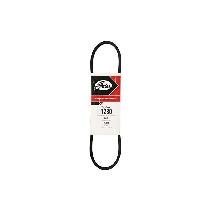 Gates 1280 Truflex V-Belt, 3L Section, 3/8" Width, 7/32" Height,
