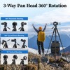 JOILCAN Tripod Camera Tripods, 74" Tripod for Camera Phone Video