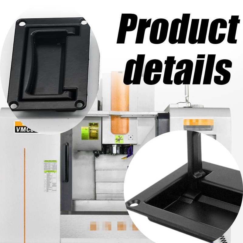 Quweiz Recessed Pull Handles, Black Flush Lift Recessed Door Handle