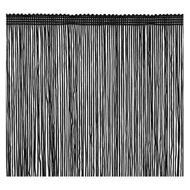 2 Yards Fringe TrimTassel 8 inch Wide for Clothes Accessories and Latin Wedding Dress and DIY Lamp Shade Decoration (1-Black)
