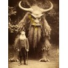 Vintage Evil Spooky Creepy Victorian Masked People Photo No H6879