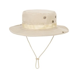 Men-Women Fishing-Hat - UV Sun Protection Hat Wide Brim Safari Cap Bucket Boonie Hat for Outdoor Hiking Camping Hunting Beige