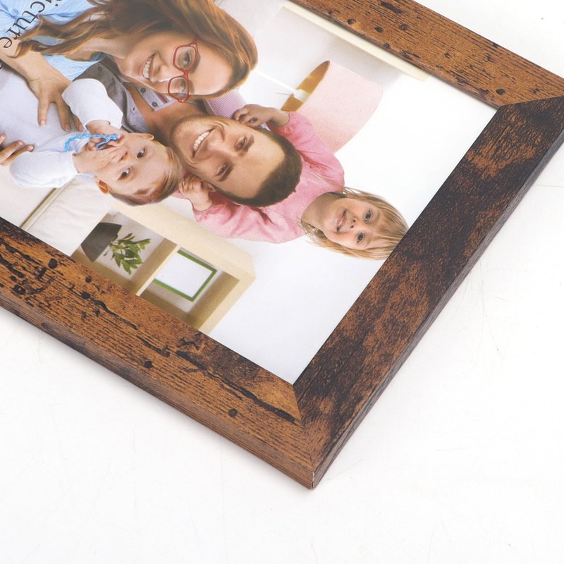 Edenseelake 4x6 Picture Frame Set of 15, Rustic Brown Wood