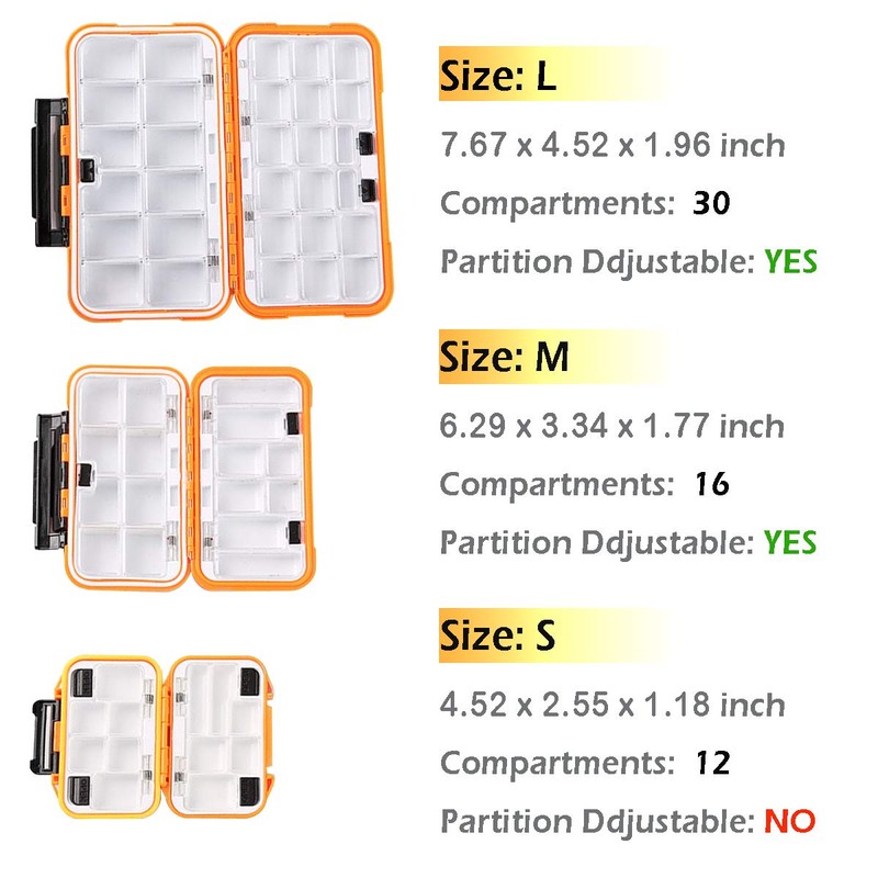 YUKI Fishing Lure Boxes, Bait Storage Case Fishing Tackle Storage