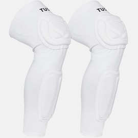 TUOY Knee pads Sleeve Support for Volleyball,Soccer, Football, Basketball (A Pair) - Color: WHITE, Size: M