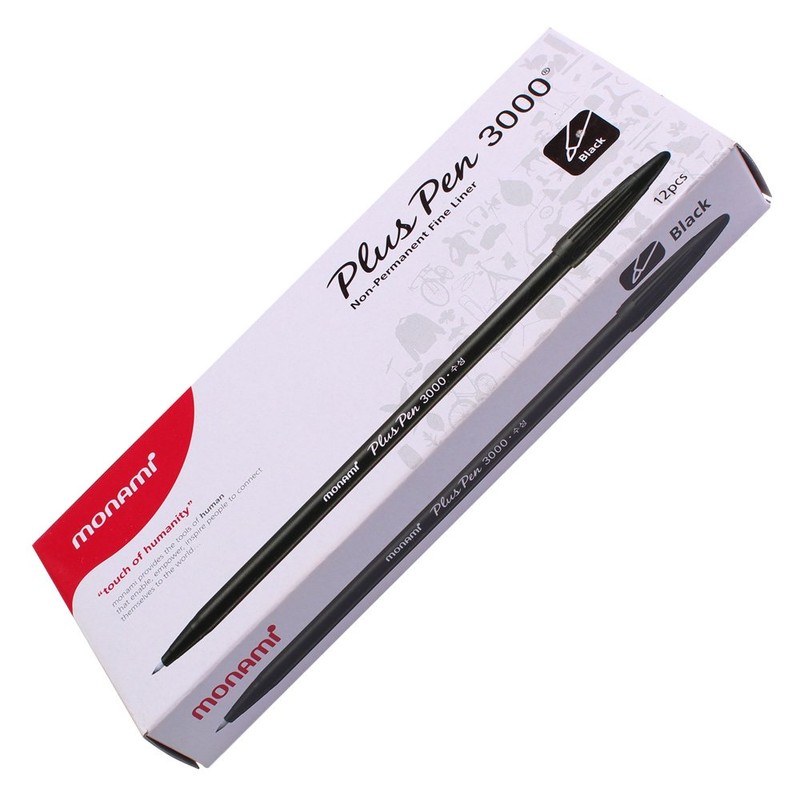 Monami Plus 3000 Office Sign Pen Felt Tip Water Based