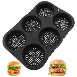 Litoexpe 1 molde de silicona para hamburguesa de pan, moldes antiadherentes para pan, mini baguette, charola para hornear panecillos de perritos calientes