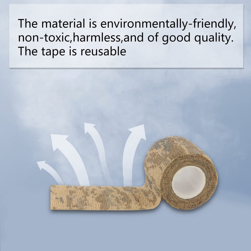 BOROLA Self-Adhesive Protective Camouflage Tape Cling Scope Wrap Camo Stretch