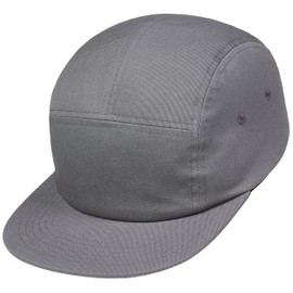 Enter the Complex® 5 Panel Cap for Men and Women, 100% Cotton, Unisex, Grey, Adjustable Size, gray