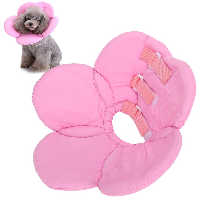 Flower Shape Dog Protective Collar Adjustable Pet Soft Wound Recovery