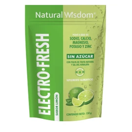 NW Electrolitos en Polvo Sin Azucar Electro-Fresh Hidratación con Minerales | Sodio Potasio Calcio Magnesio Zinc | Sal del Himalaya | Sabor Limón Sin Azucar | Pulpa de Fruta Natural