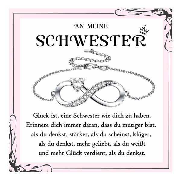 PDTU Gifts for Daughter, Sister, Best Friend, Infinity Symbol Bracelet