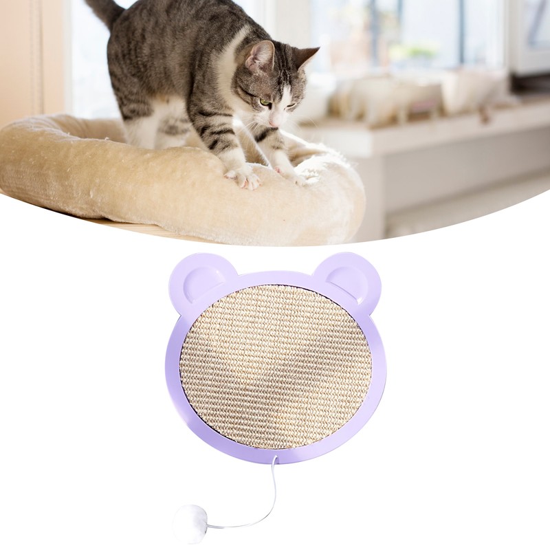 Sisal Cat Scratching Board Cartoon Cute Bear Head Shape Grinding