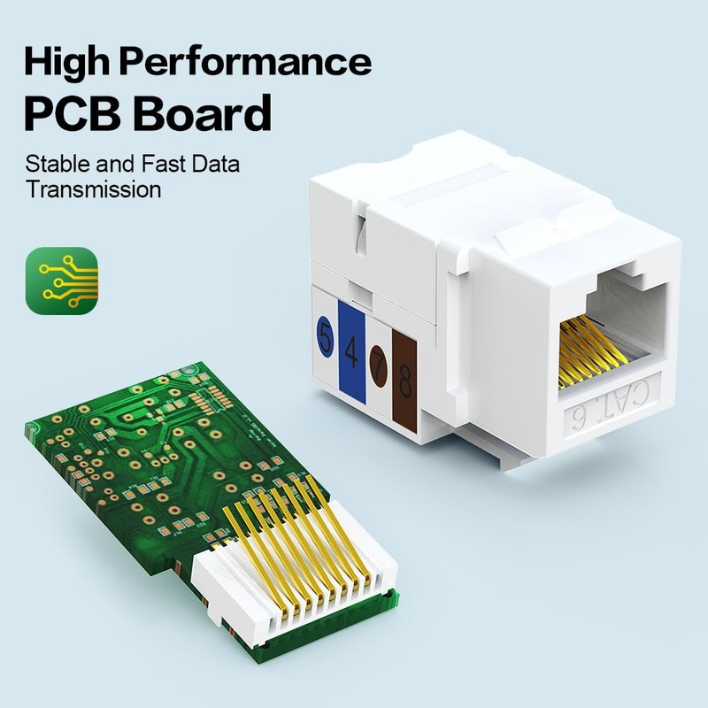 Enmane Cat6 RJ45 Keystone Jack Keystone Jack 90° Angled Ethernet