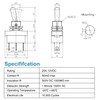 Heschen Metal Toggle Switch Flick Flip, KN3D-102, 12V 25A, ON/ON,