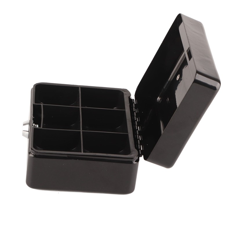 Metal Cash Box 6 Compartments High Safety Money Box with
