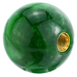 Lunsom Round Shift Knob, Ball Shape Gear Shifter Lever Head Shift Ball Car Stick Handle Fit Most Automatic Manual Transmission Vehicle (M8x1.25, Green)