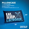 Eat Sleep Lacrosse Pillowcase | Guys Lacrosse Pillowcase Home Decor