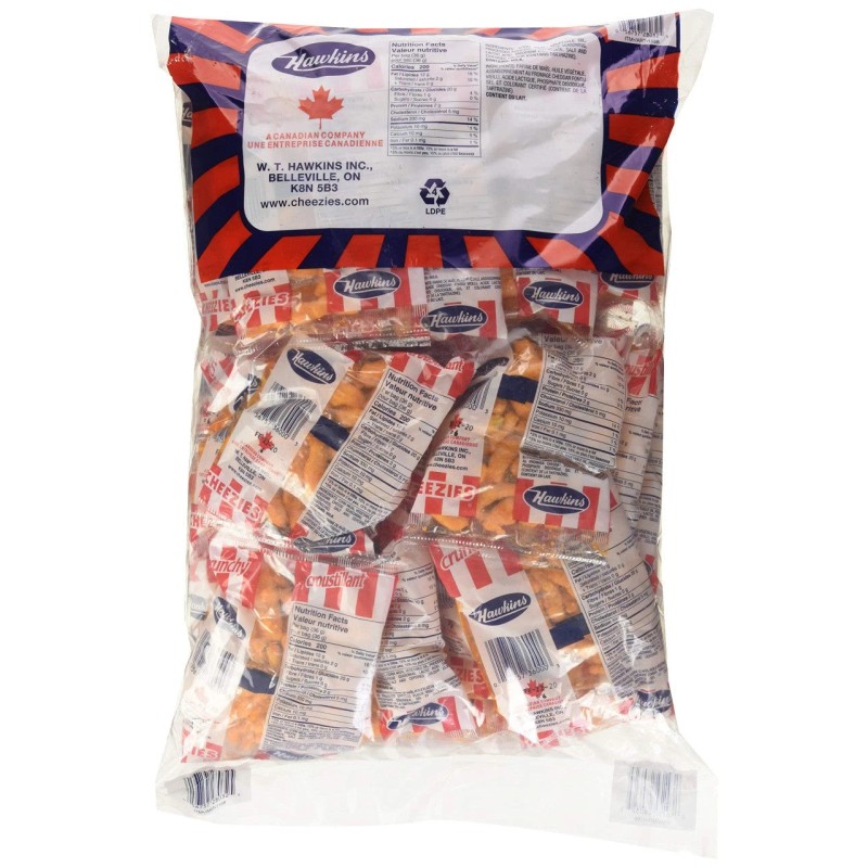 Hawkins Cheezies Corn Snacks, Snak-Pak, 36pk x 36g (1.3 oz)