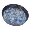 Small Tea Tray Complex Pattern Round Alloy Decorative Tea Serving
