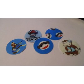 Unbranded Pre Cut One Inch Bottle SOCK MONKEY Free Shipping - photo, 40 images