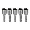 HARFINGTON 5pcs Hex Nut Driver Drill Bit 3/8" 6-Point Socket
