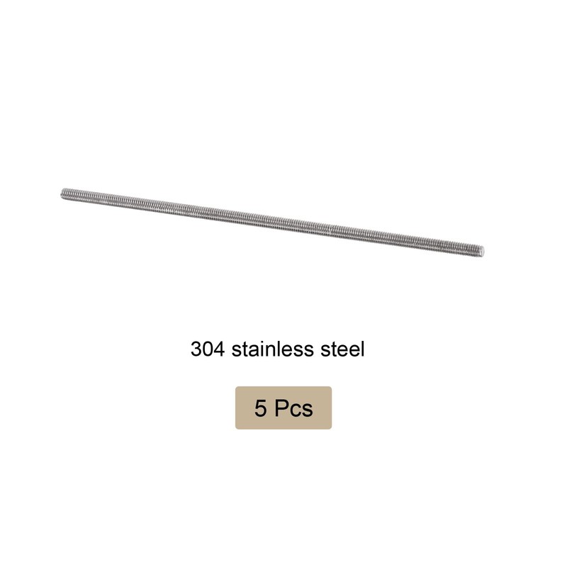 Rebower Full Thread Bolt, Full Thread Bolt, 304 Stainless Steel,