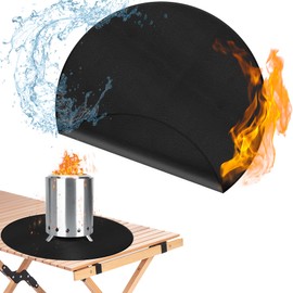 20-Zoll-Tisch-Feuerstellenmatte,leicht zu reinigende kleine Grillmatte für Grillen, wiederverwendbare wasserdichte Unterlage, dreilagige feuerfeste und hitzebeständige Grillmatte für Tisch-Feuerstelle