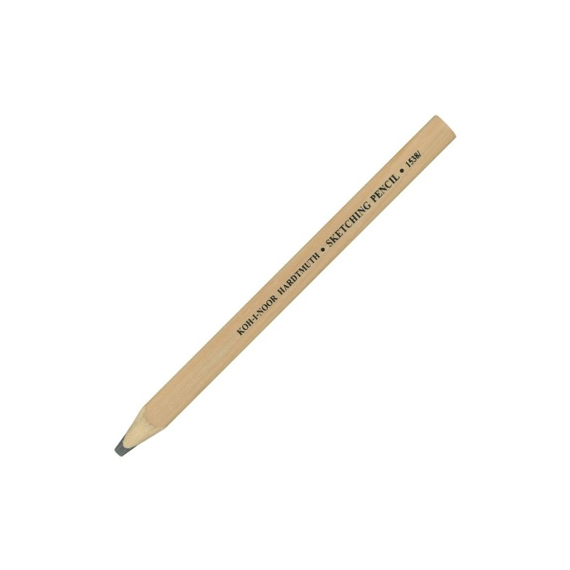 Koh-i-noor 12 Sketching Flat Graphite Pencils. 2B. 1538