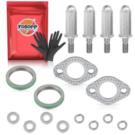YOSOPP GY6 Exhaust Bolt Nuts Gasket 2pcs - Scooters ATVs GMB139 Engine Moped Quad 4 Wheeler Dune Buggy Go Karts (Silver) - 50cc 90cc 110cc 125cc 150cc
