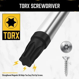 HORUSDY 13-Pieces Torx Screwdrivers Set, T5 - T40, Magnetic Torx Driver Star Screwdrivers Set
