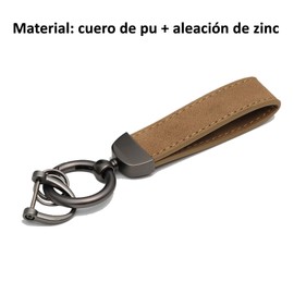 Llavero Universal, Piel Sintética PU Extraíble, 360 Grados de Rotación, Llavero de La Familia de La Llave Del Coche Con Anillo de Prevención de En D, Llavero para Colgar para Colgar Adornos (marrón)